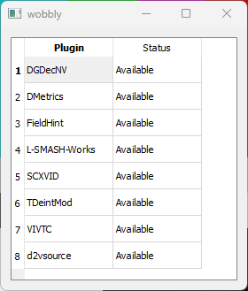 Screenshot showing Wobbly's plugin dependency checker