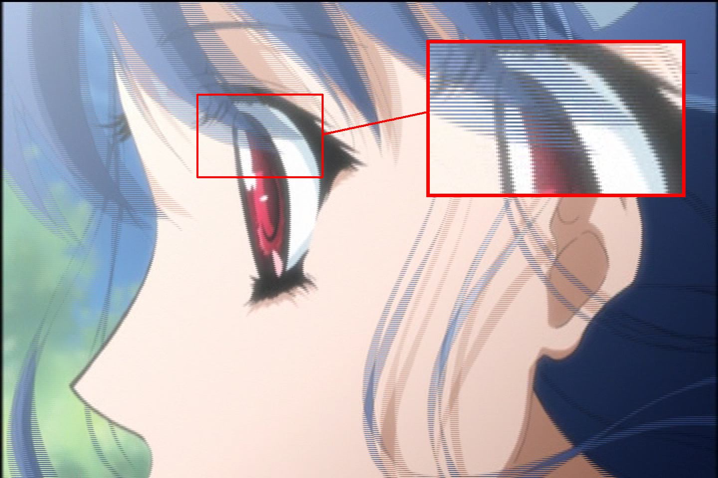 Example of a combed frame from Touka Gettan